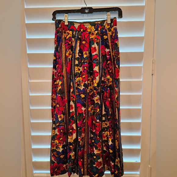 Norton McNaughton Dresses & Skirts - Vintage Norton McNaughton | Flower Pleated Maxi | Womens Size 6